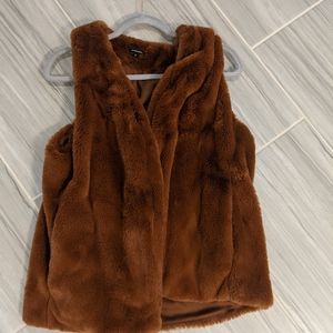 Faux Fur Vest with Pockets